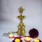 Ganesha Brass Oil Tall Diya, Samai Diya, Diwali Decor, Brass Oil Diya Lamp, Altar Temple Decor, Brass Oil Lamp, Diya for Home Decor, Kathu Vilakku, Kerela Diya, Pooja Diya